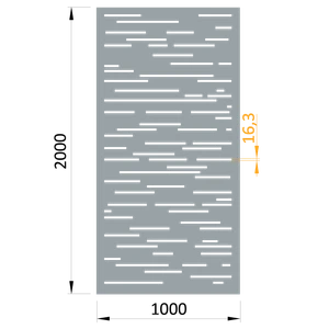 AL plech, vzor 8311, 1000x2000x3mm, preliačený od vozíka - slide 0