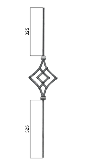 DOPRODEJ Tyč 900mm, profil 12x12mm, ornament 280x180mm - slide 1