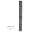 Plochá tyč vzorovaná 32x5mm, čierna S235, L-3000mm, Cena je uvedená za 3m kus.