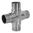 Spojka - přechod, křížový kus na trubku ø 42.4mm, broušená nerez K320 /Spojka - přechod, křížový kus na trubku ø 42,4 mm, nerez broušená K320 / AISI304