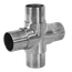 Spojka, křížový kus na trubku ø42.4mm, broušená AISI304