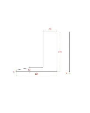 Kryt - ukončení k hliníkovému kotevnímu profilu AL-L141-2.5 a AL-L141-5, hliník, povrch broušený K320 - slide 1