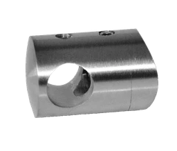 Držiak tyče ø 12mm na trubku ø 42.4mm, brúsená nerez AISI316