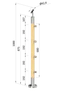 Drevený stĺp, vrchné kotvenie, 4radový, priechodný