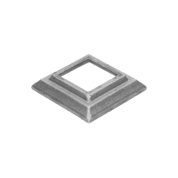 Krytka 80x80x17mm s otvorom 41x41mm, odliatok