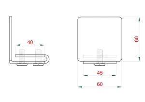 Pozinkovaná záslepka pro C-profil 60x60x4 mm samonosné brány - slide 2