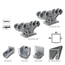 Samonos do 500 kg/6 m, dierovaný profil 80 × 80 × 5 mm, Zn