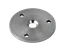 Kotevní deska (ø 100x6 mm) na dřevěný sloup, otvor: ø 25/13 mm, broušená nerez K320 / AISI304