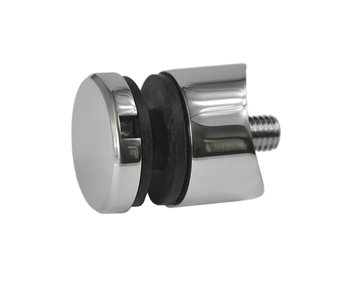 Svorka bodová, na ø42.4mm, sklo 6-12mm, leštená AISI304