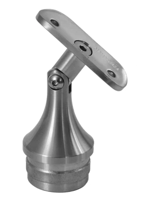 držiak madla s kĺbom na trubku ø 42.4mm (69x64mm), brúsená nerez K320 /AISI304 - slide 0