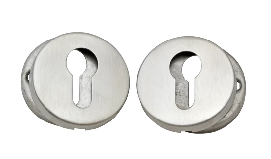 Kulatá rozeta na cylindrickou vložku (ø 52 mm), bal.: 1 pár, broušená nerez K320 / AISI304