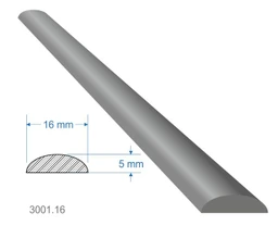 Pásovina oblá D, 16 x 5 x 2000 mm, měkká, cena za KUS (2m)