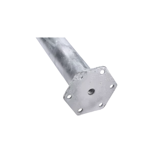 Zemná skrutka / zemný vrut - pätka s prírubou, 120x1000mm, žiarový pozink - slide 1