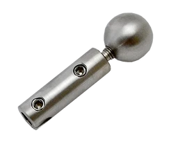 Úchyt pro nerezové lanko ø4 mm (61 mm / ø12 / 20 mm), broušená nerez K320 / AISI304