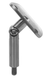 držiak madla s kĺbom na trubku ø 42.4mm (78x64mm /závit M8), brúsená nerez K320 /AISI304