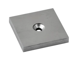 Podložka čtvercová spodní (40x40x6 mm / díra ø 10 / 5 mm), broušená nerez K320 / AISI304