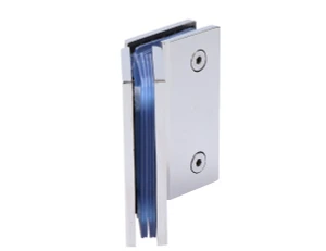 Záves na sklenený dverový systém, medzi sklo a sklo 135°, 90x100mm, hrúbka skla 8-10mm, leštená nerez AISI304, samozatváranie +-15° a samozastavenie +-90°-0° - slide 1