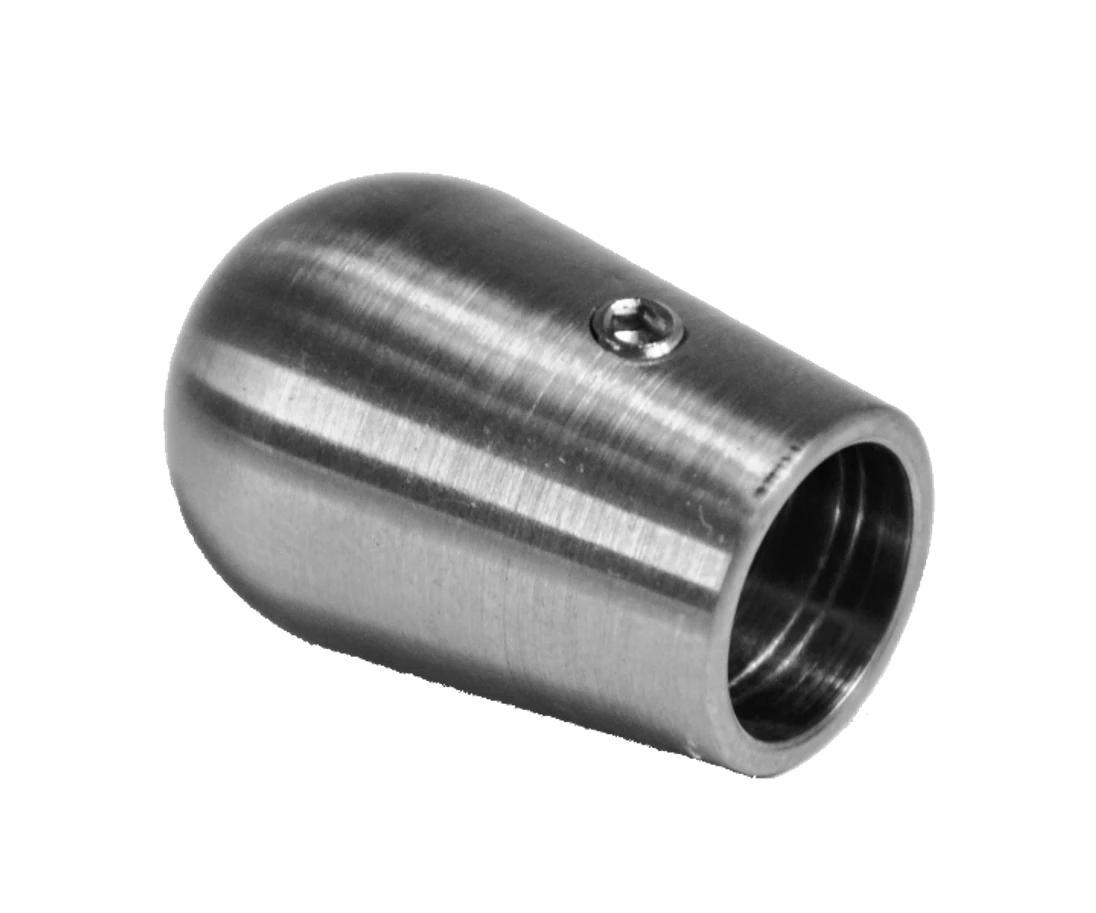 Ukončenie ø20mm na trubku ø12mm, brúsená nerez AISI304