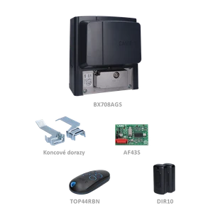 CAME BX STRONG sada pre posuvnú bránu do 800kg, 1x BX708AGS (230V, 520W, 800N), 1x ZBX7N, 1x AF43S, 1x TOP44RBN, 1 pár DIR10 - slide 0