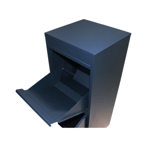 Box na balíky (410x385x1020mm) s prepadovou lištou na ochranu balíkov, hrúbka 0.8mm), max. veľkosť balíka: 320x300x260mm, farba: RAL 7016 (antracit) - slide 2