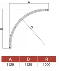 Vodiaci profil pre brány, U ø20mm profil, polomer 1m, zakrivenie 90 stupňov - slide 1