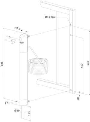 LOCINOX® ELECTRADROP rígeľ Ø20 mm s elektromechanickým pohonom 24V, uzamykateľný - slide 2