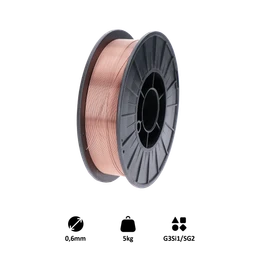 Drát svařovací 0,6mm-MIG/MAG(CO2), G3Si1/SG2 5kg