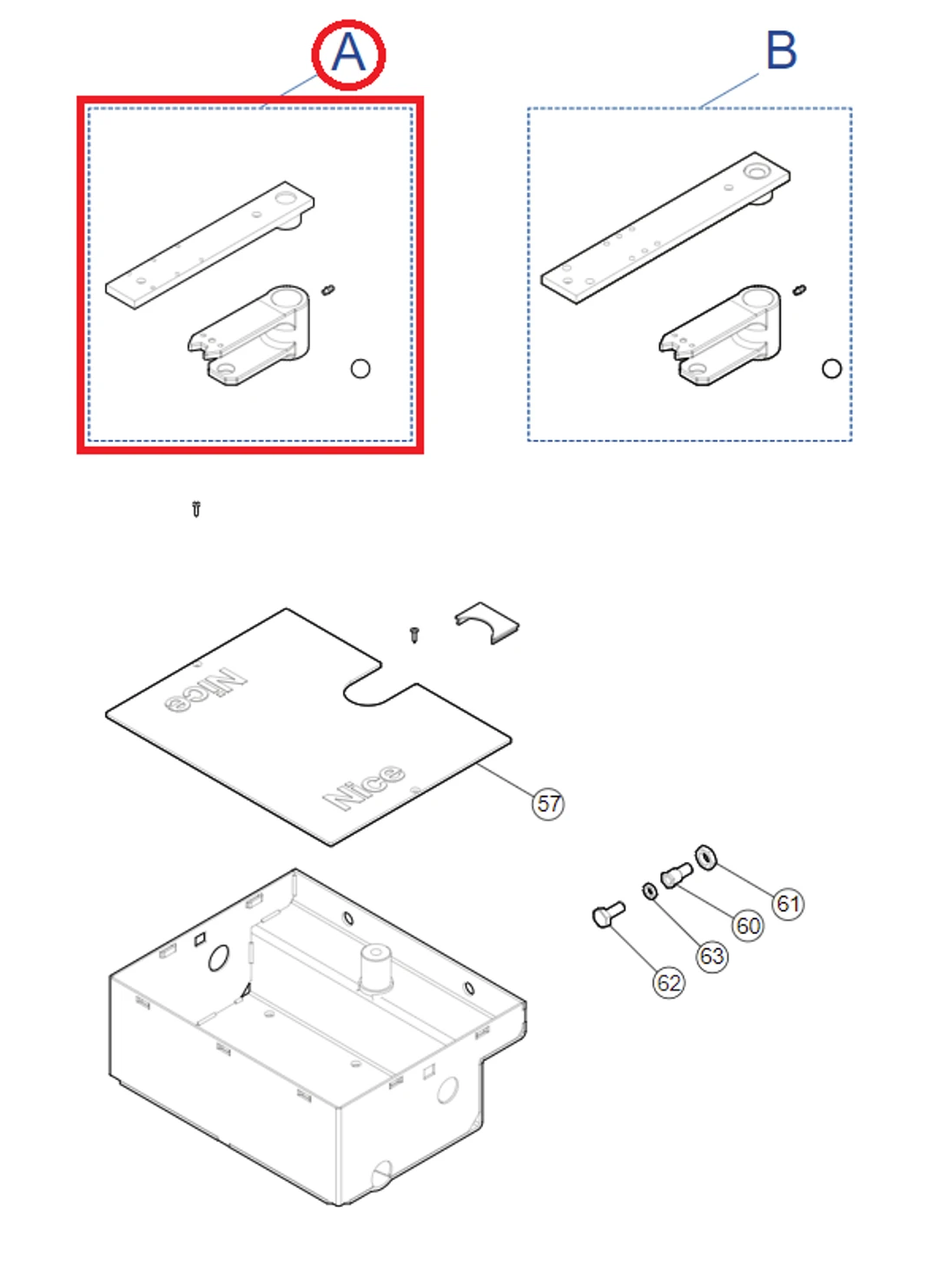 PRBM01 sada upevňovacích pák pro BMBOX/ BIG-FAB pro MEA3