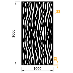 plech vzor 1019, 1000x2000x2,5mm, bez povrchovej úpravy