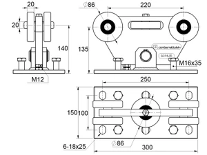 MEDIO-Klasik samonosný systém 98x98x5 mm pro posuvné brány do 450 kg / 8,5 m průjezd (C399M/Fe 1x 6 m černý profil, C395M KLASIK 2 ks, C396M 1 ks, C397M 1 ks), běžný provoz - slide 6