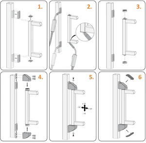 LOCINOX® BEARING HINGE bezúdržbový ložiskový osový záves, otvárateľný 90°, nastaviteľný 2D, kryt z nerezovej ocele - slide 1