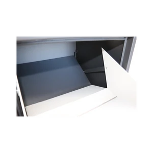 Box na balíky (410x385x1020mm) s přepadovou lištou na ochranu balíků, tloušťka 0.8mm) velikost balíku: 320x300x260mm, barva: Černé tělo + bílý vhod - slide 3