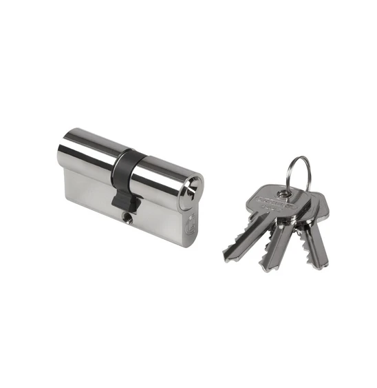 LOCINOX® cylindrická vložka EURO 30/30mm, niklová, 3 kľúče, skrutka M5x65mm