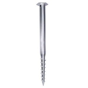 Zemná skrutka / zemný vrut - pätka s prírubou, 120x1000mm, zinkový náter - slide 3