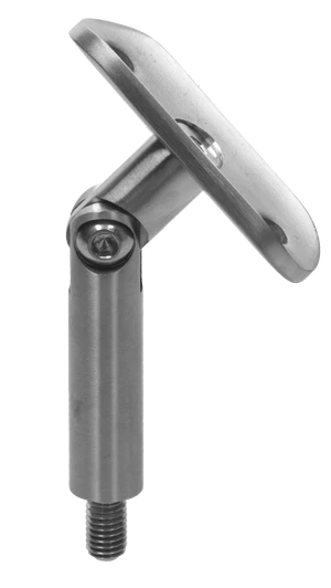 Držák madla s kloubem na trubku ø 42,4 mm (78x64 mm / závit M8), nerez broušená K320 / AISI304 - slide 0