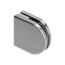 ZAMAK brúsena svorka skla plochá (56x53x23mm), pre sklo 8-10mm, balenie obsahuje gumičky, materiál: zliatina AL/ZN, skorka sa priamo úmerne zväčšuje so šírkou skla