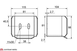 PICCOLO-Klasik nerezový samonosný systém 67x67x3mm pre posuvné brány do 200kg/4m otvor (C399P-IX 1x6m nerezový profil, C395P/IX 2ks, C397P-IX 1ks, C396P-IX 1 ks), nerez, AISI304 bez povrch. úpravy - slide 4