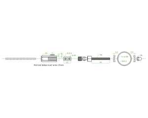 Úchyt pro nerezové lanko ø4 mm na trubku ø42,4 mm, broušená nerez K320 / AISI304 - slide 1