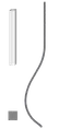 Kovaná výplň zábradlí H 1000xL170mm,12x12mm,hladká ocel