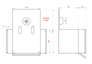 MEDIO-Klasik samonosný systém 98x98x5 mm pro posuvné brány do 450 kg / 8,5 m průjezd (C399M/Fe 1x 6 m černý profil, C395M KLASIK 2 ks, C396M 1 ks, C397M 1 ks), běžný provoz - slide 4