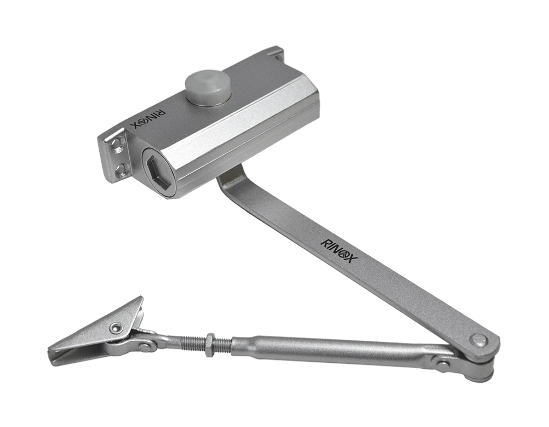 Hydraulický zatvárač, max dvere 850mm a 45kg, Al, šedý