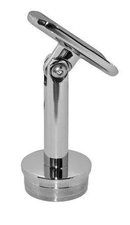 Držák madla, narážecí s kloubem na ø42.4mm, leštěná AISI304