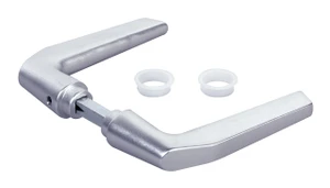 LOCINOX® 3006M hliníková kľučka, materiál: eloxovaný hliník (strieborný), hriadeľ 8x8x60 mm, cena za PÁR - slide 0