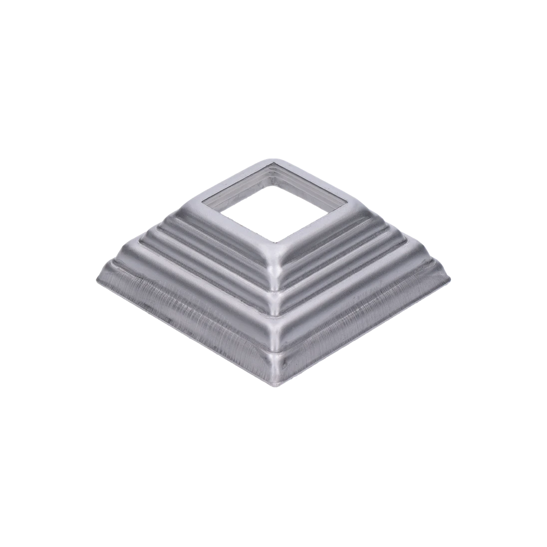 Krytka plechová, 90x90x29mm, diera:32x32mm, výlisok