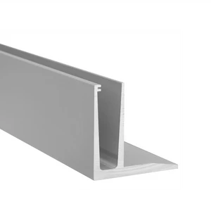 Hliníkový kotevní profil pro sklo 12-22 mm, vrchní kotvení. Bez příslušenství, povrchová úprava brus, cena za délku 5000 mm - slide 1