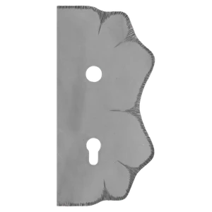 Štít 250x125x3mm s otvormi, otvor pre kľučku ø 19,5mm, zdobený, pravý, pre zámok ZM90/80 - slide 0