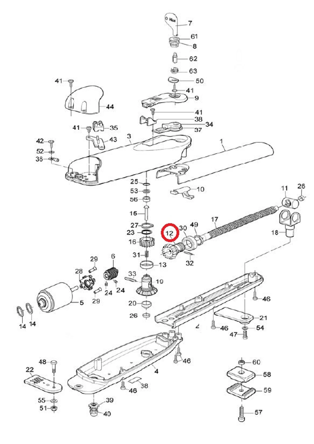 PD0262A0001 ozubené kolo hřídele pro WINGO