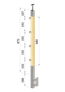 dřevěný sloup, boční kotvení, 4 řadový, průchozí, vnější, vrch pevný (40x40mm), materiál: buk, broušený povrch bez nátěru