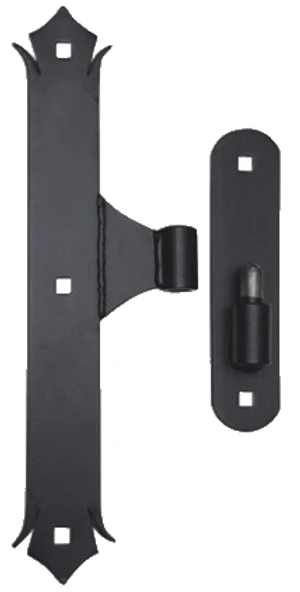 Pant s kováním zdobený, 400 x 50 x 5 mm, ø27 mm, černá barva - slide 0