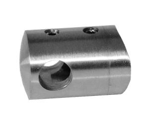 Držák tyče ø 10mm na trubku ø 33.7mm, broušená nerez AISI304 - slide 0